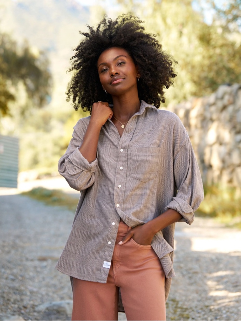 Frank & Eileen SHIRLEY Brown Plaid, Italian Flannel